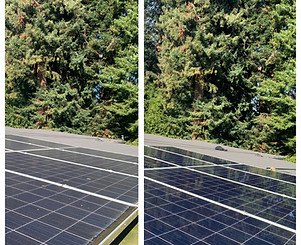 Solar cleaning service in Fortuna CA removing debris 