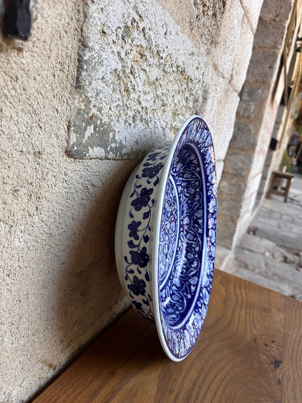 babanakkaş rumi mavi beyaz iznik çini