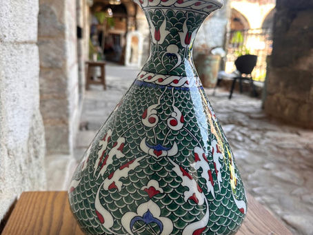 Balıksırtı Desenli Armudi Vazo
