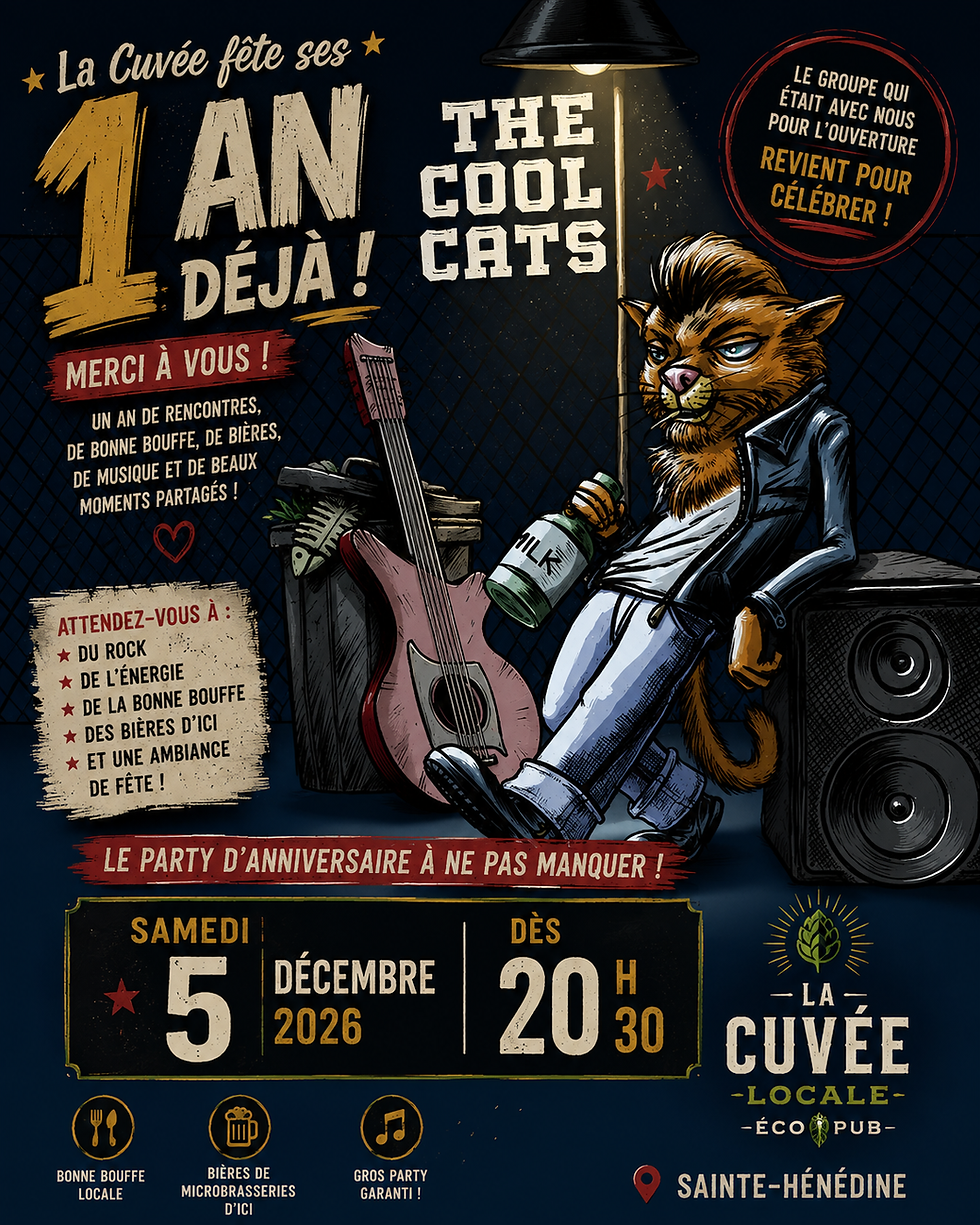 🎉 La Cuvée fête ses 1 an avec The Cool Cats!