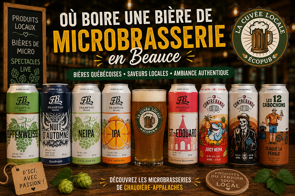 Où boire une bière de microbrasserie en Beauce : découvrir les saveurs locales en Chaudière-Appalaches