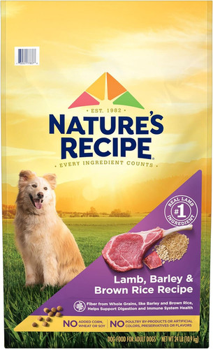 Nature′s Recipe Lamb, Barley Brown Rice Recipe Dry Dog Food, 24