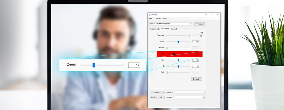NexiGo N60 1080P Webcam with Microphone, Adjustable FOV, Zoom, Software Control & Privacy Cover, USB HD Computer Web Camera, Plug and Play, for Zoom/Skype/Teams, Conferencing and Video Calling