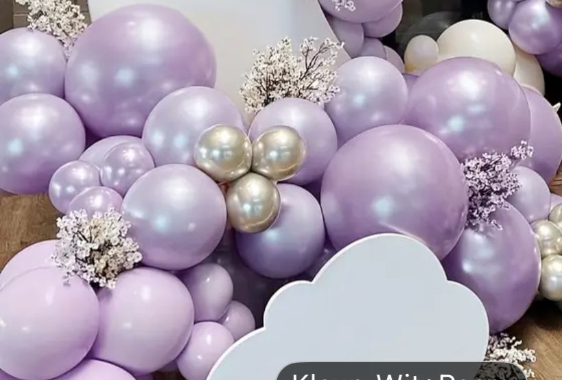 Mooie dubbele paars witte ballonnen 68 stuks