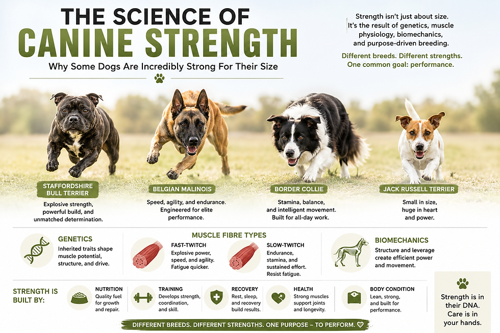 THE SCIENCE OF CANINE STRENGTH
Why Are Some Dogs Incredibly Strong For Their Size?