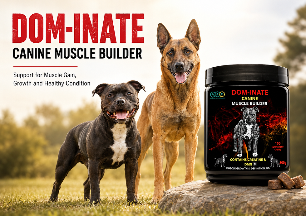 DOM-INATE Canine Muscle Builder: Support for Muscle Gain, Growth and Healthy Condition
