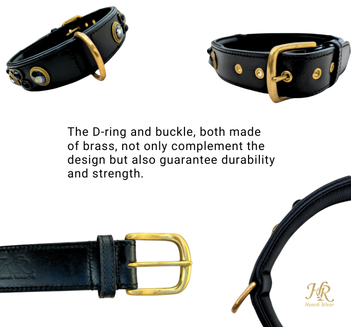 Thumbnail: Dog Collar Heavy Duty Quality Leather Size L:  22-26in