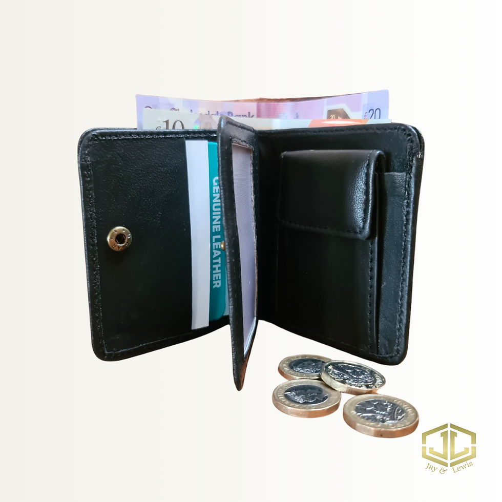Thumbnail: Hyde Brown/Black - Handcrafted Nappa Leather Full Grain Wallet

