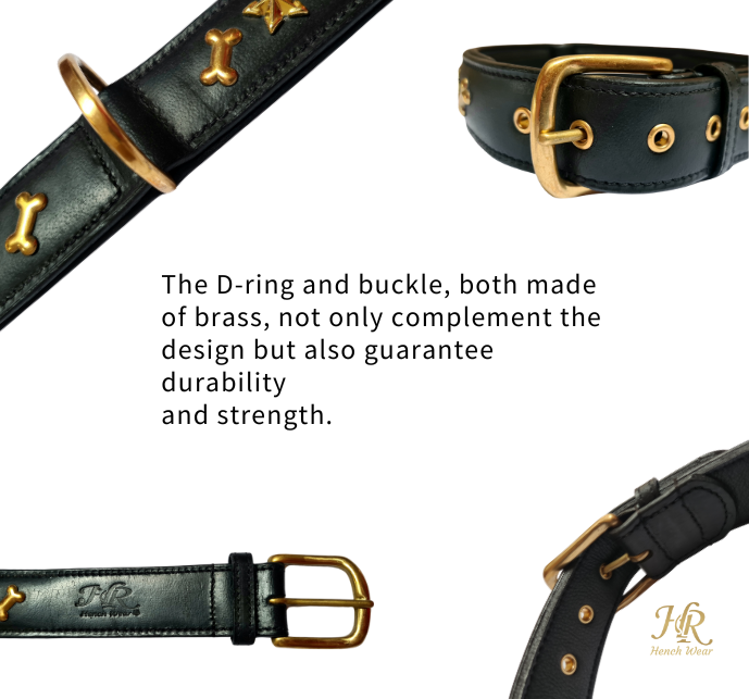 Thumbnail: Dog Collar Heavy Duty Buffalo Leather Size L:  15.5 -25.5in
