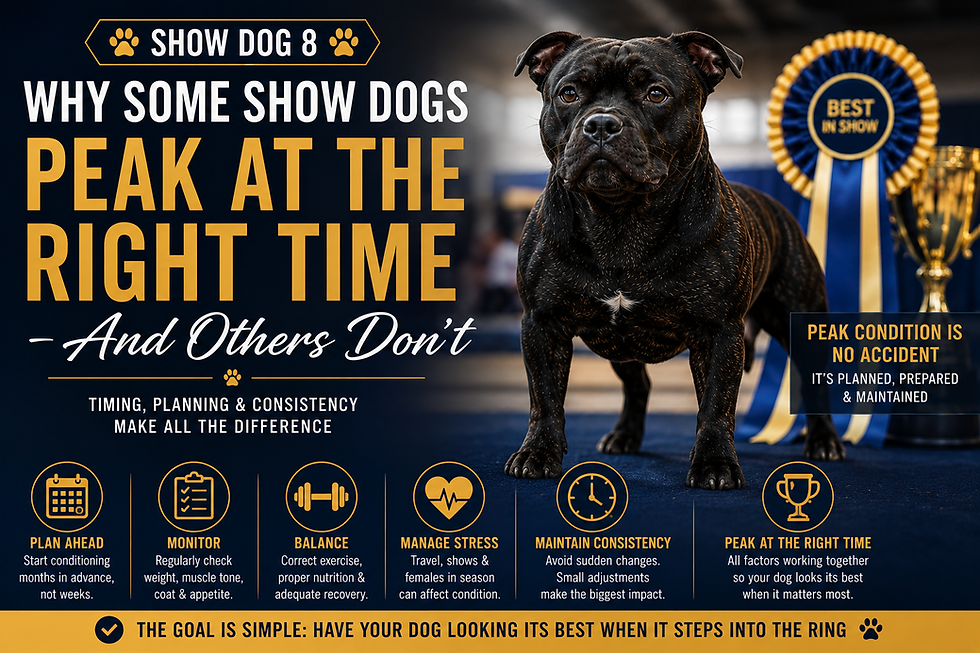 Show Dog 8: Why Some Show Dogs Peak at the Right Time – And Others Don't
Timing Is Everything in the Show Ring