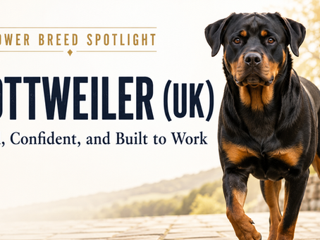 Power Breed Spotlight: Rottweiler (UK) — Loyal, Confident, and Built to Work