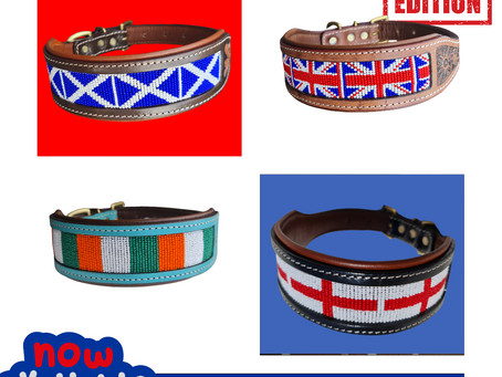Introducing Our Limited Edition Handcrafted British Flag Dog Collars