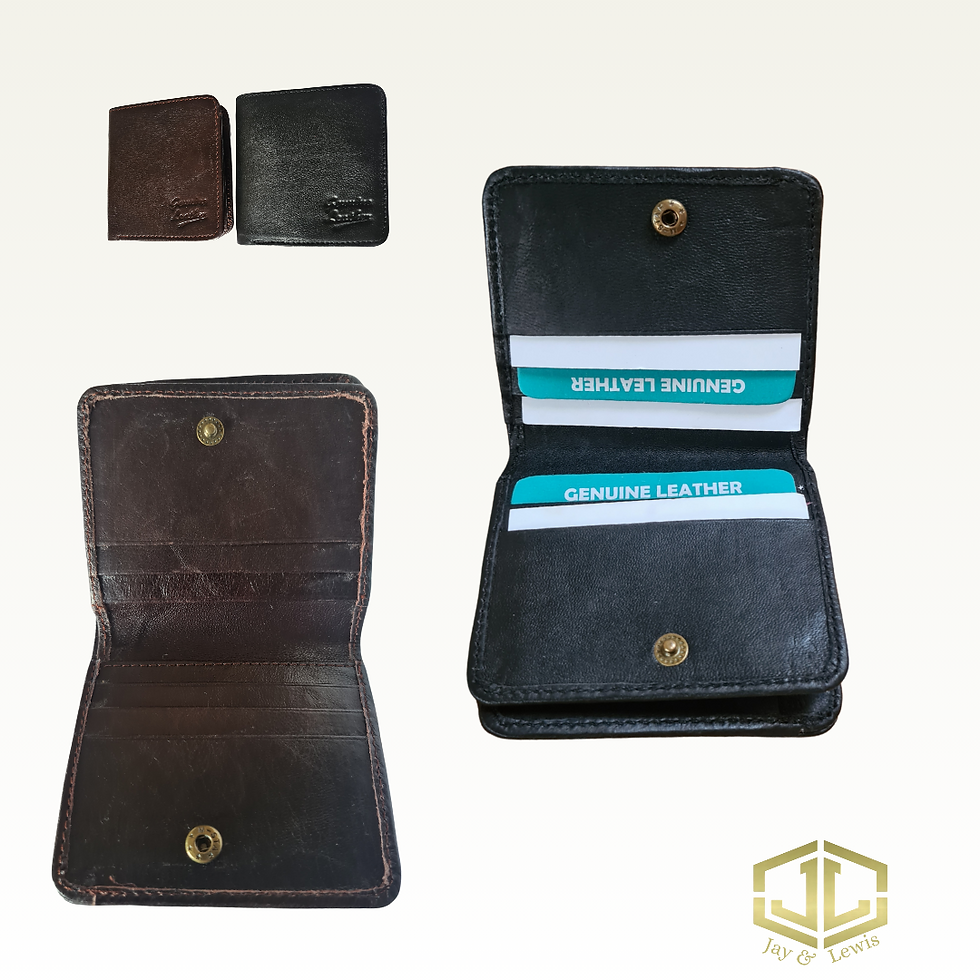 Thumbnail: Hyde Brown/Black - Handcrafted Nappa Leather Full Grain Wallet

