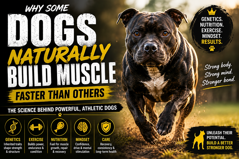 Why Some Dogs Naturally Build Muscle Faster Than Others
The Real Science Behind Powerful, Athletic Dogs