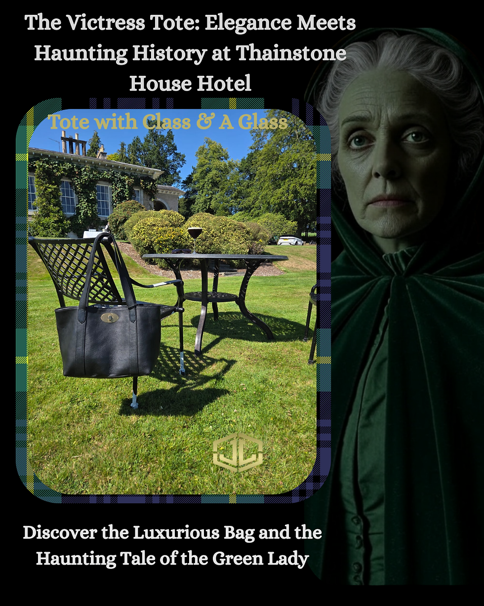 Thank you for sharing with us your photo of your day at Thainstone House Hotel with your Victress Tote! We love seeing how this elegant Full Grain NDM Leather bag by Jay & Lewis complements your stylish adventure. #VictressTote #ThainstoneHouse #JayAndLewis #LuxuryLeather