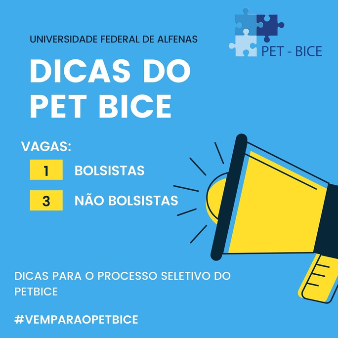 Dicas do PET BICE