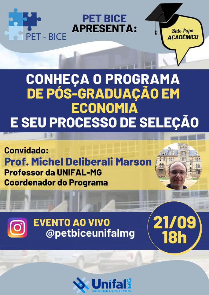 Venha participar do Bate-papo Acadêmico do mês de Setembro