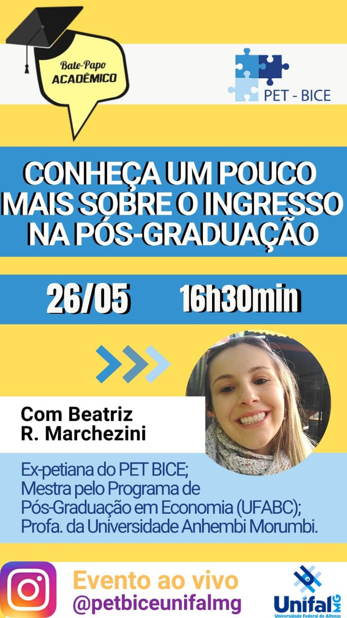 Bate-Papo Acadêmico: conheça um pouco mais sobre o ingresso na pós-graduação.