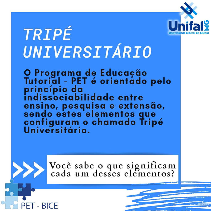 PET BICE e o Tripé Universitário