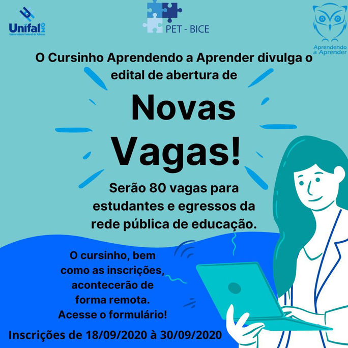 PROCESSO SELETIVO PARA ALUNOS NO APRENDENDO APRENDER NO SEGUNDO SEMESTRE DE 2020
