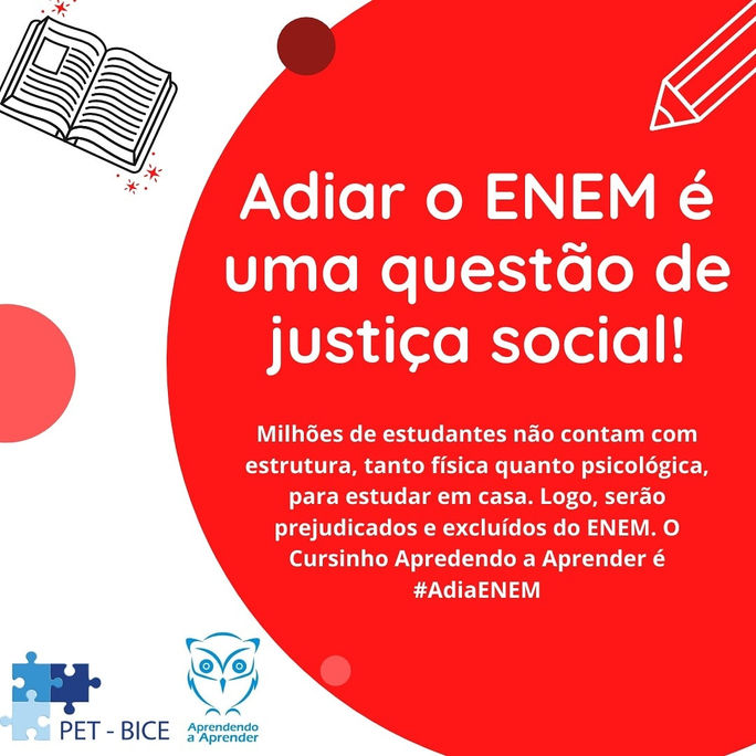 Adiar o ENEM é uma questão de justiça social!