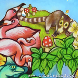 World map of animals