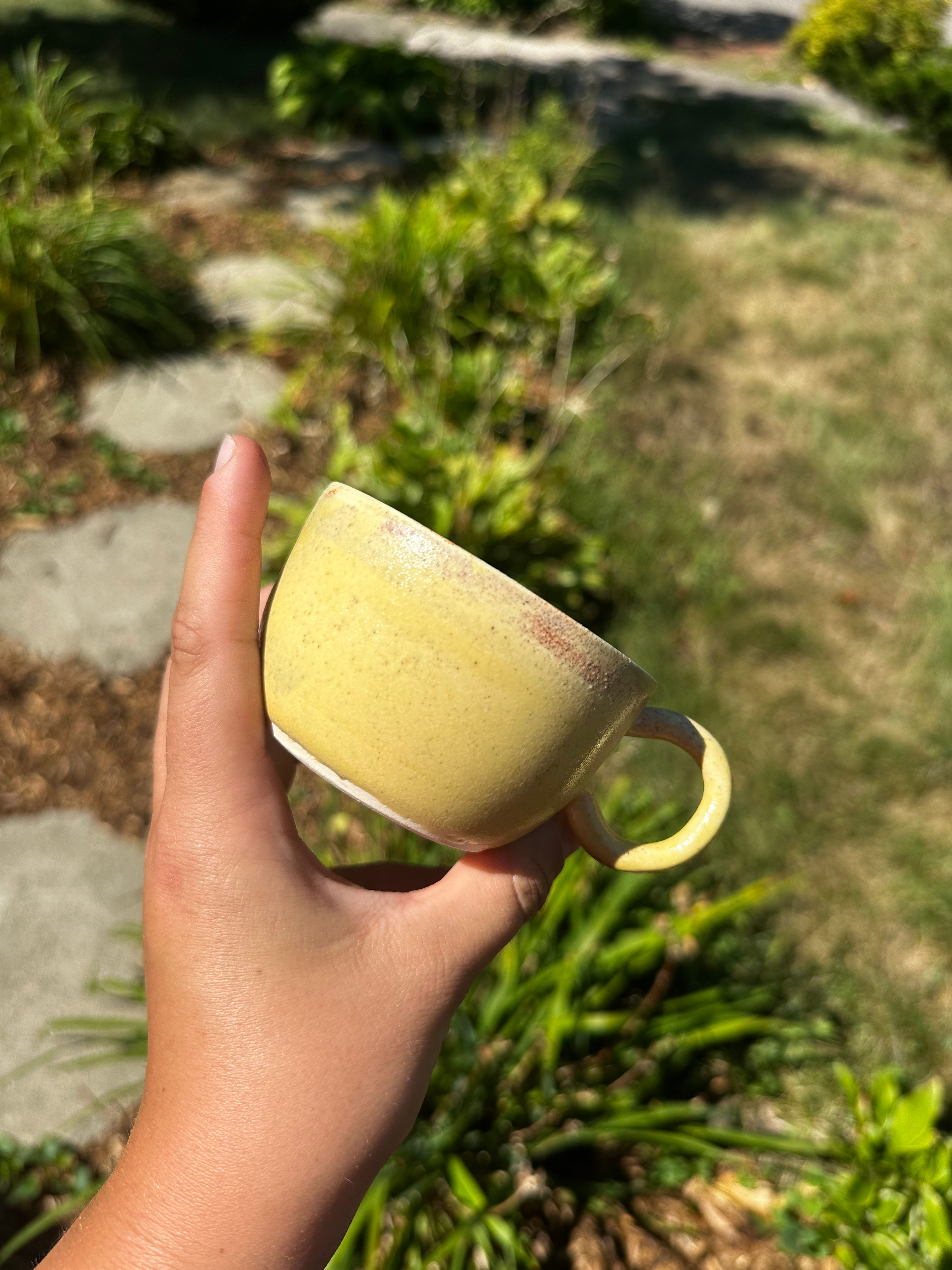 Yellow coffee cup 