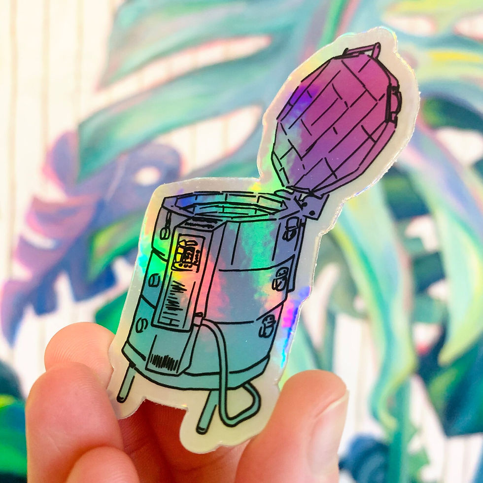 Holographic kiln Pottery Tool Sticker for potters and ceramic artist