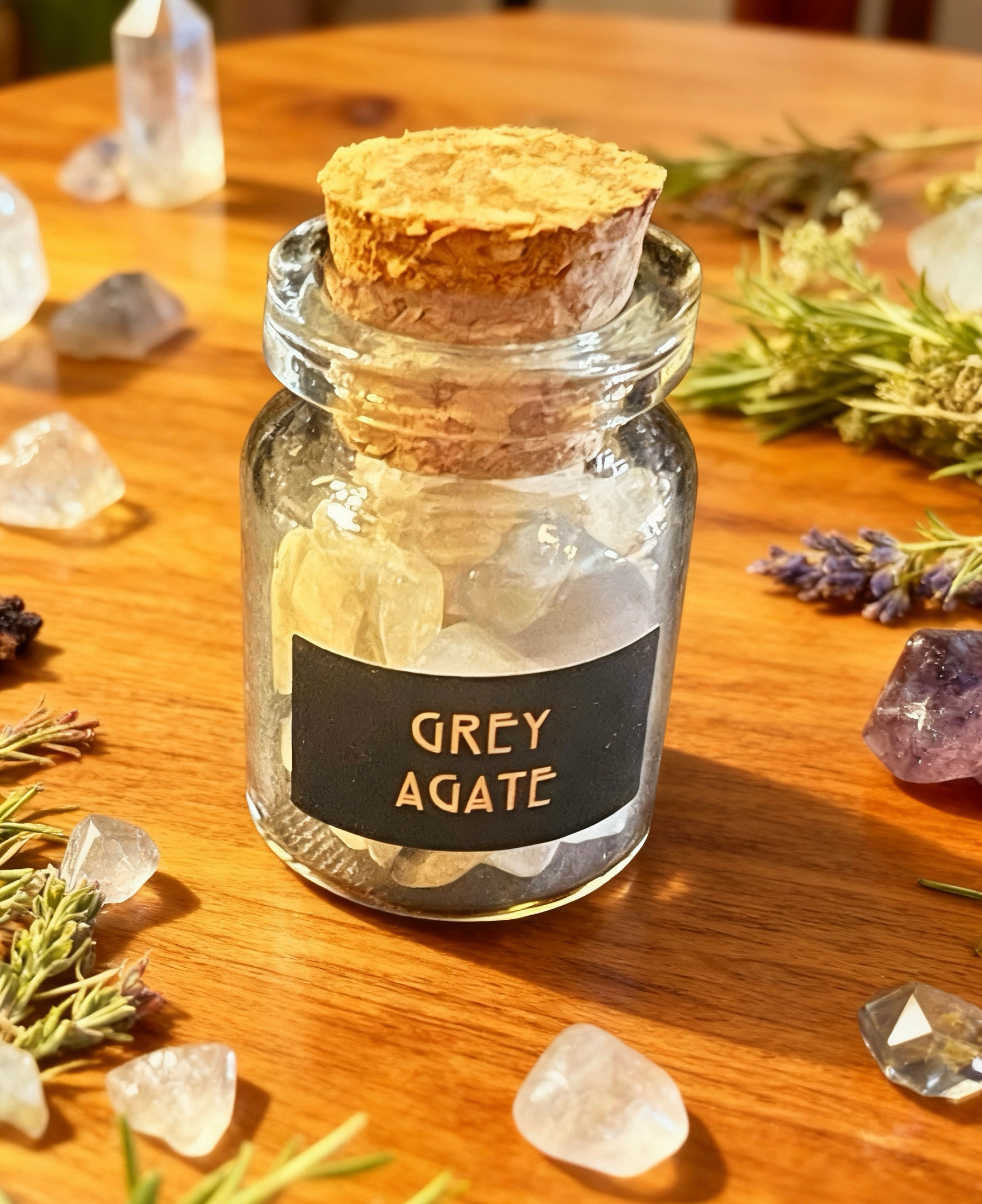 Grey Agate Crystal Chips