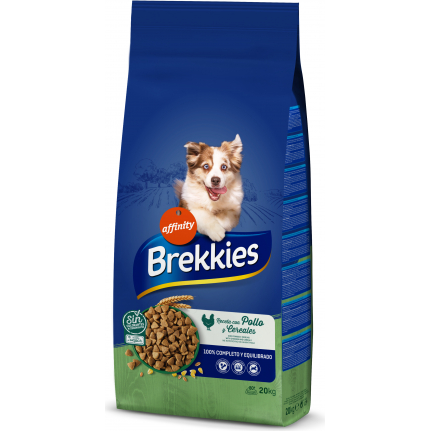 BREKKIES Dog Chicken 20 kg barība pieaugušiem suņiem ar vistu