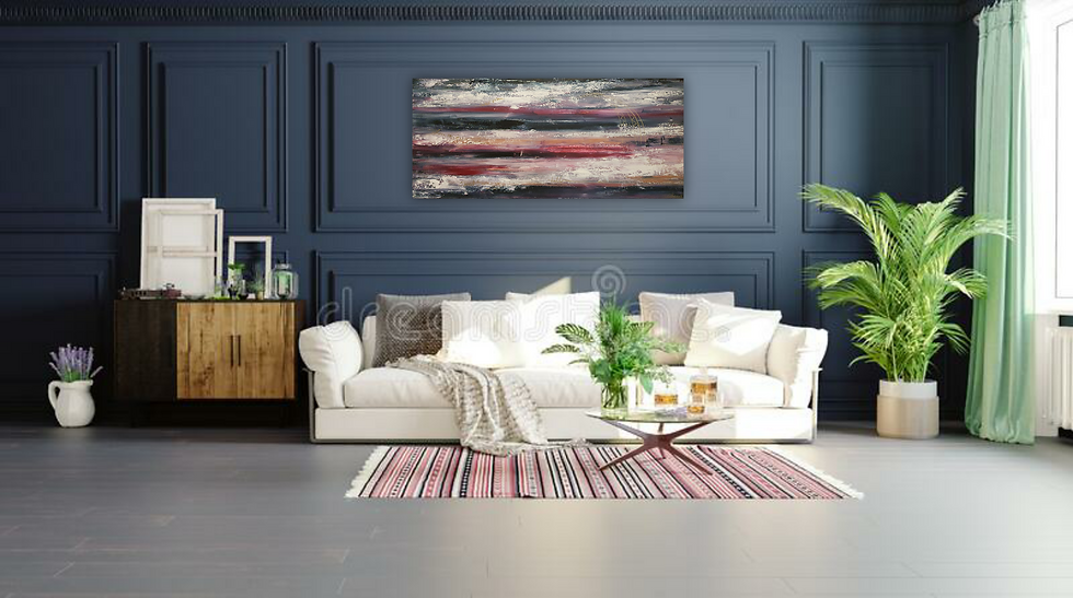 Thumbnail: Painting "Ice on Fire", size 100 cm x 50 cm