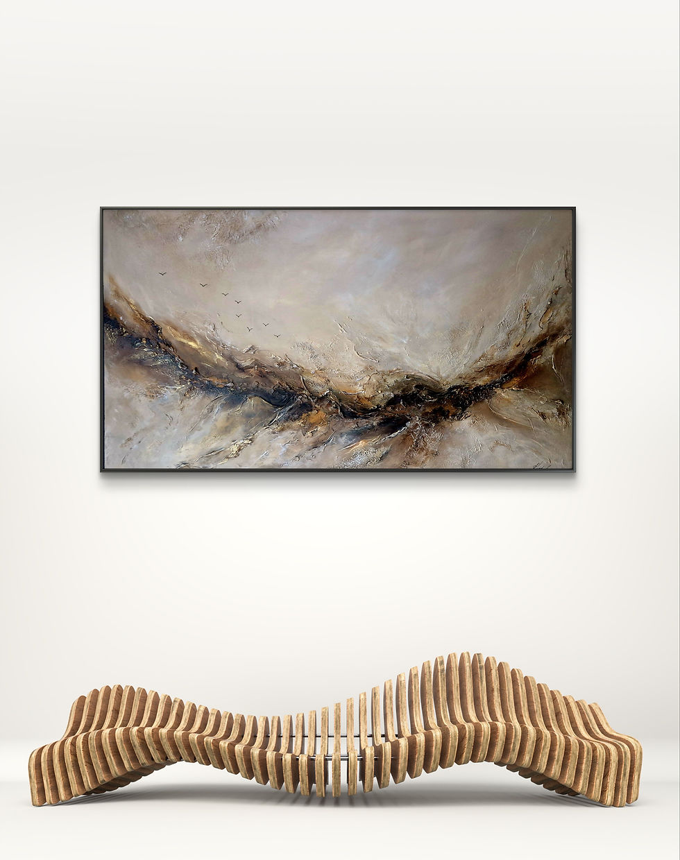 Thumbnail: Painting "Eternal Motion" 140 x 80 cm by Jelena Kundich for modern home