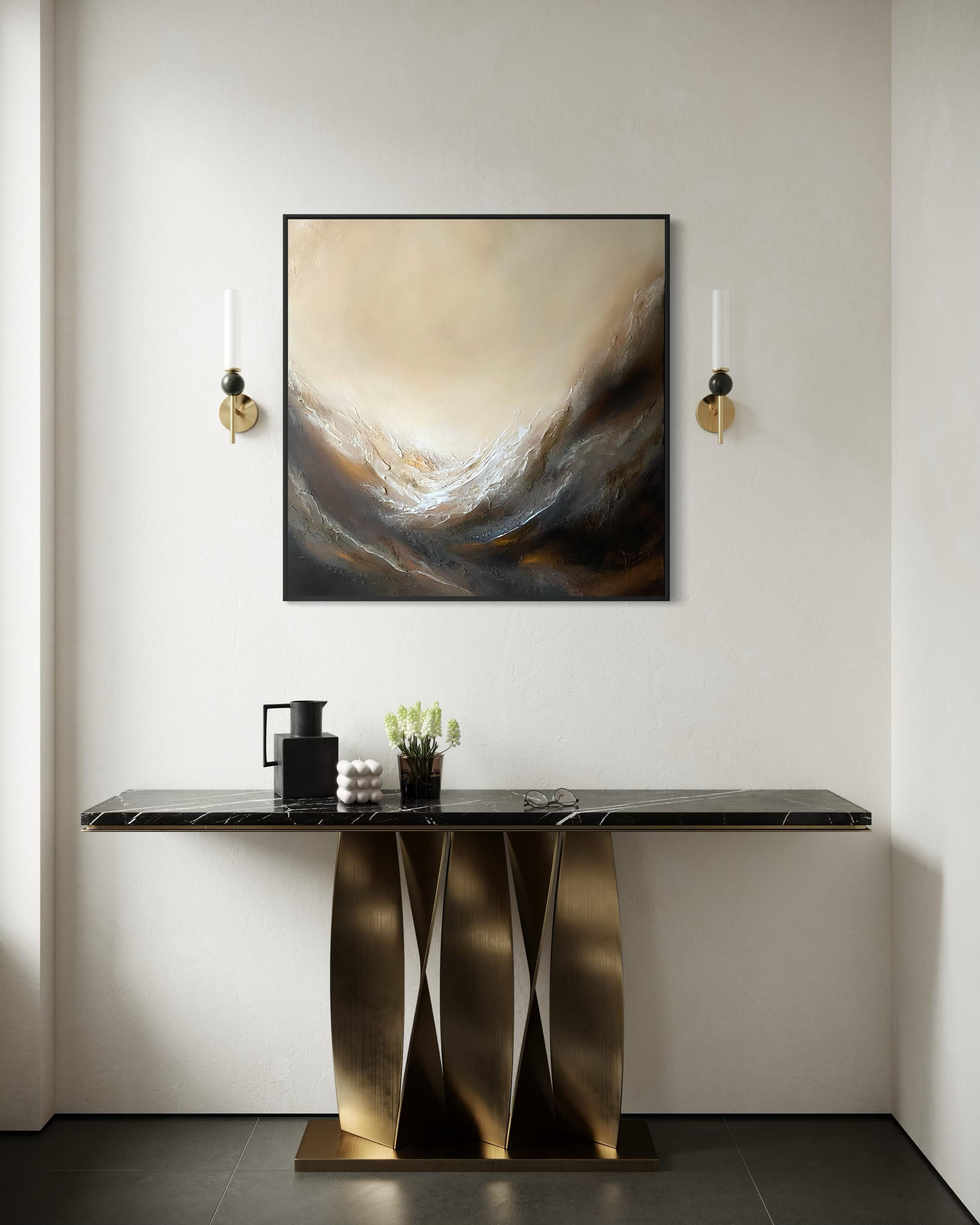 Design painting "Breathing" 100 x 100 cm for modern home by Jelena Kundich