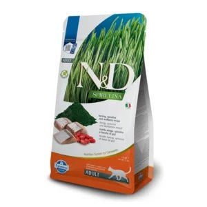 N&D SPIRULINA HERRING WOLFBERRY 1.5 kg bezgraudu barība kaķiem
