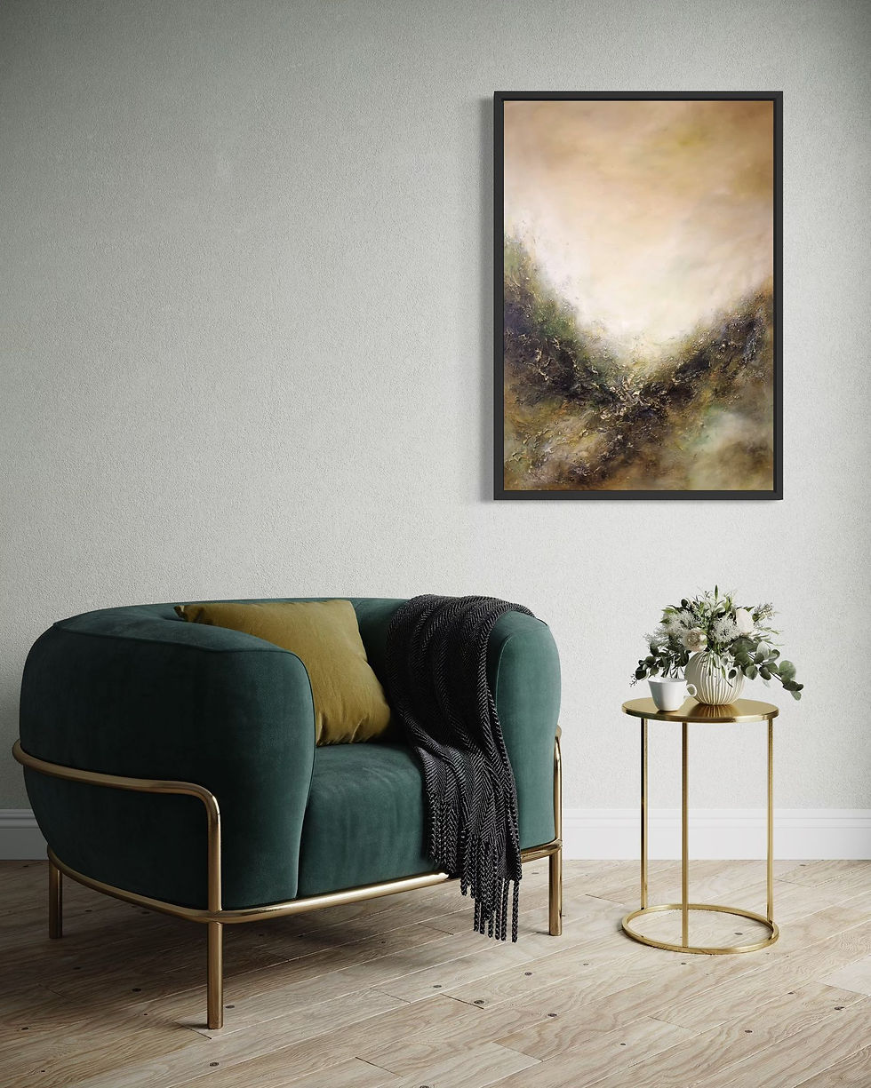 Thumbnail: painting Silent Valley for modern interior by Jelena kUndich