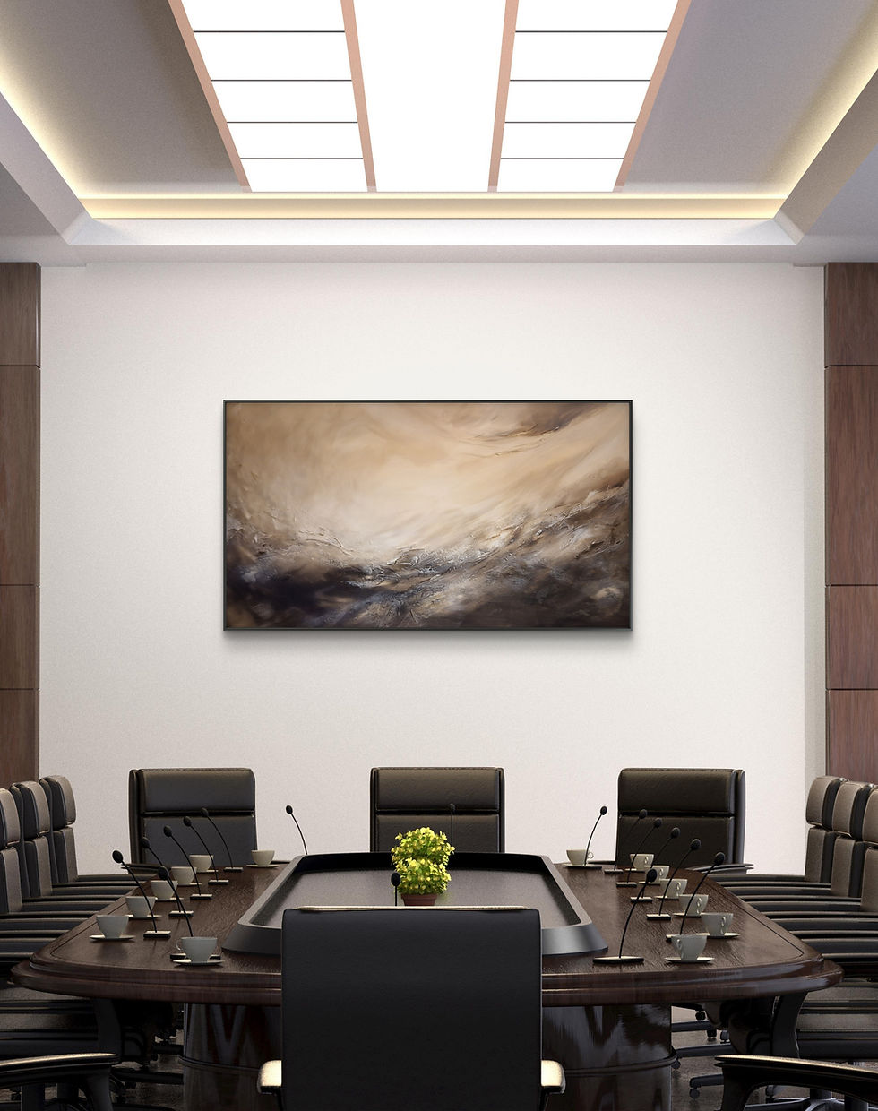 Thumbnail: Painting boundless hush 140 x 80 cm by artist Jelena Kundich