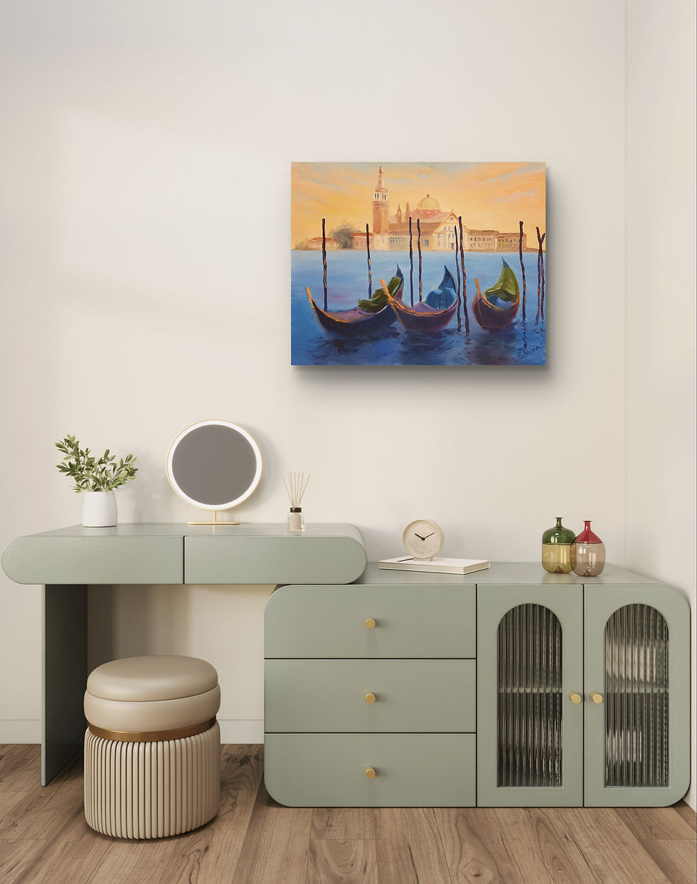 Glezna mūsdienīgam interjeram Venice Boats