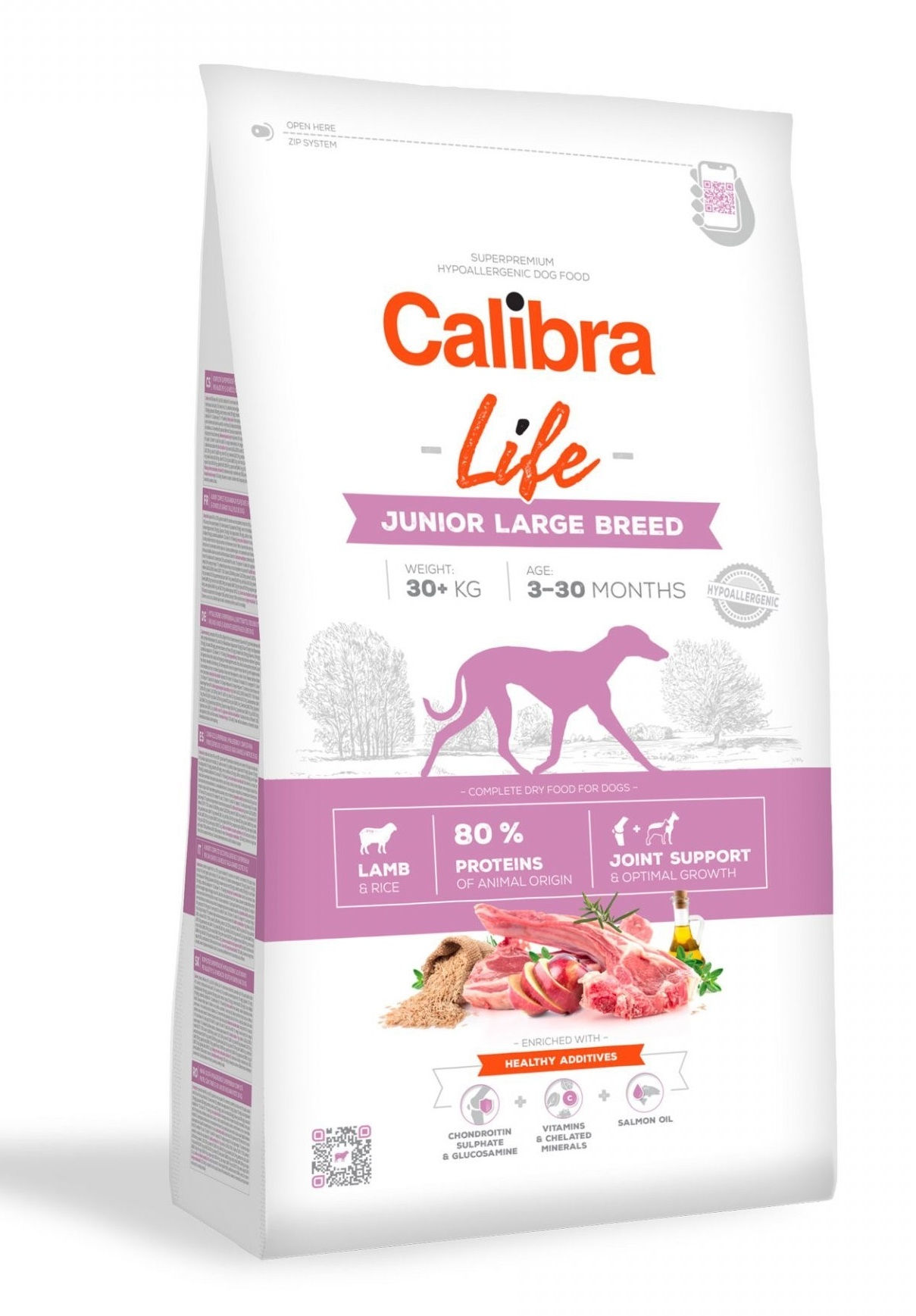 CALIBRA Junior Large Lamb 12 kg barība lielo šķirņu kucēniem ar jēru