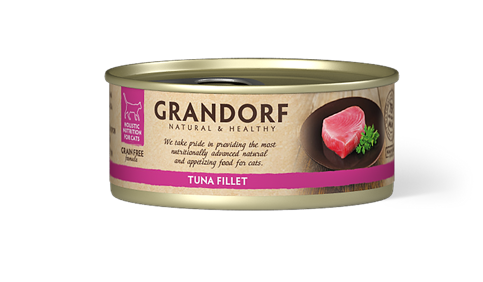Sīktēls: GRANDORF Tuna Fillet 70 gr konservi kaķiem ar tunci