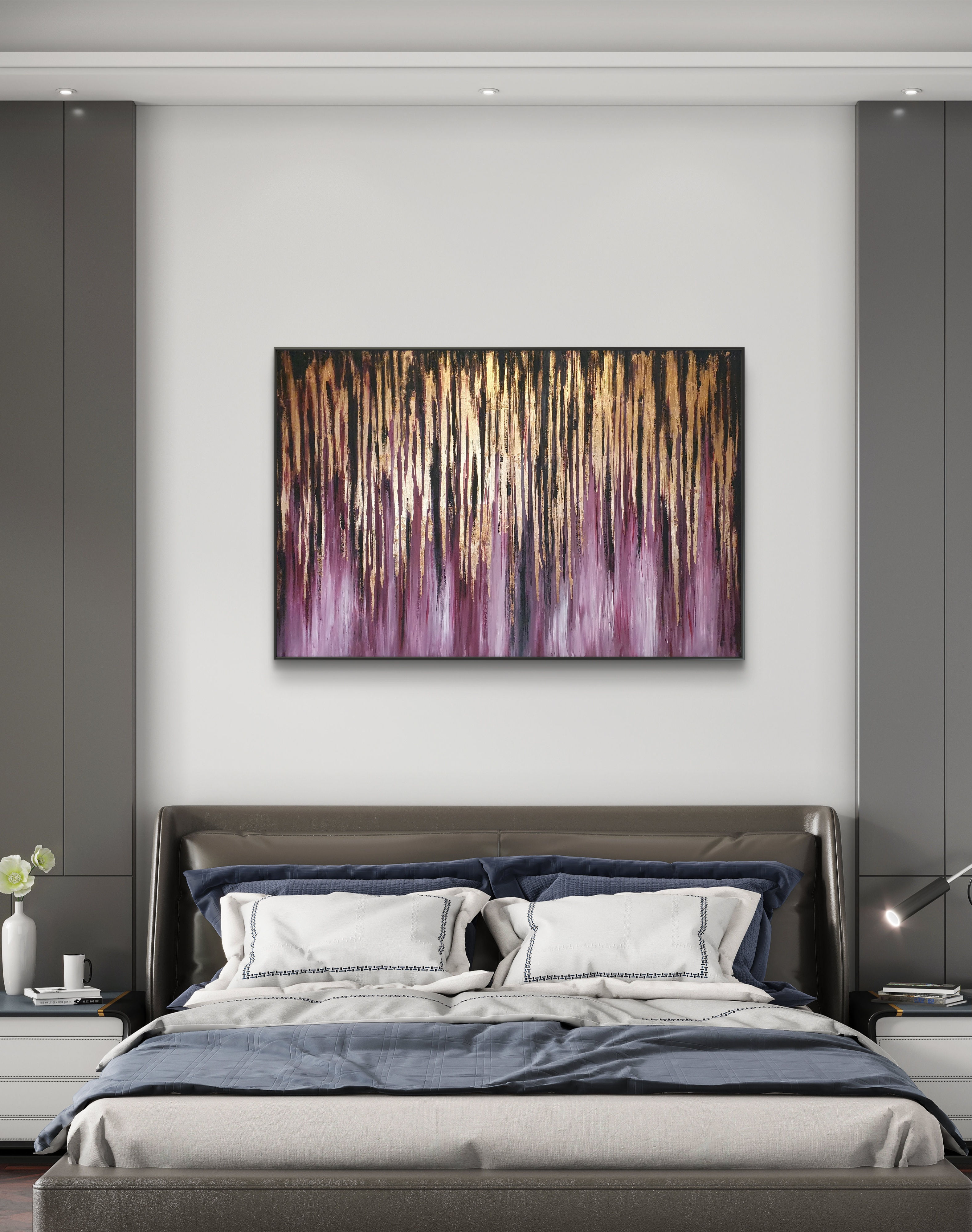 Design Painting "Passion Evening" 120 cm x 80 cm (Glezna mūsdienīgam interjeram.