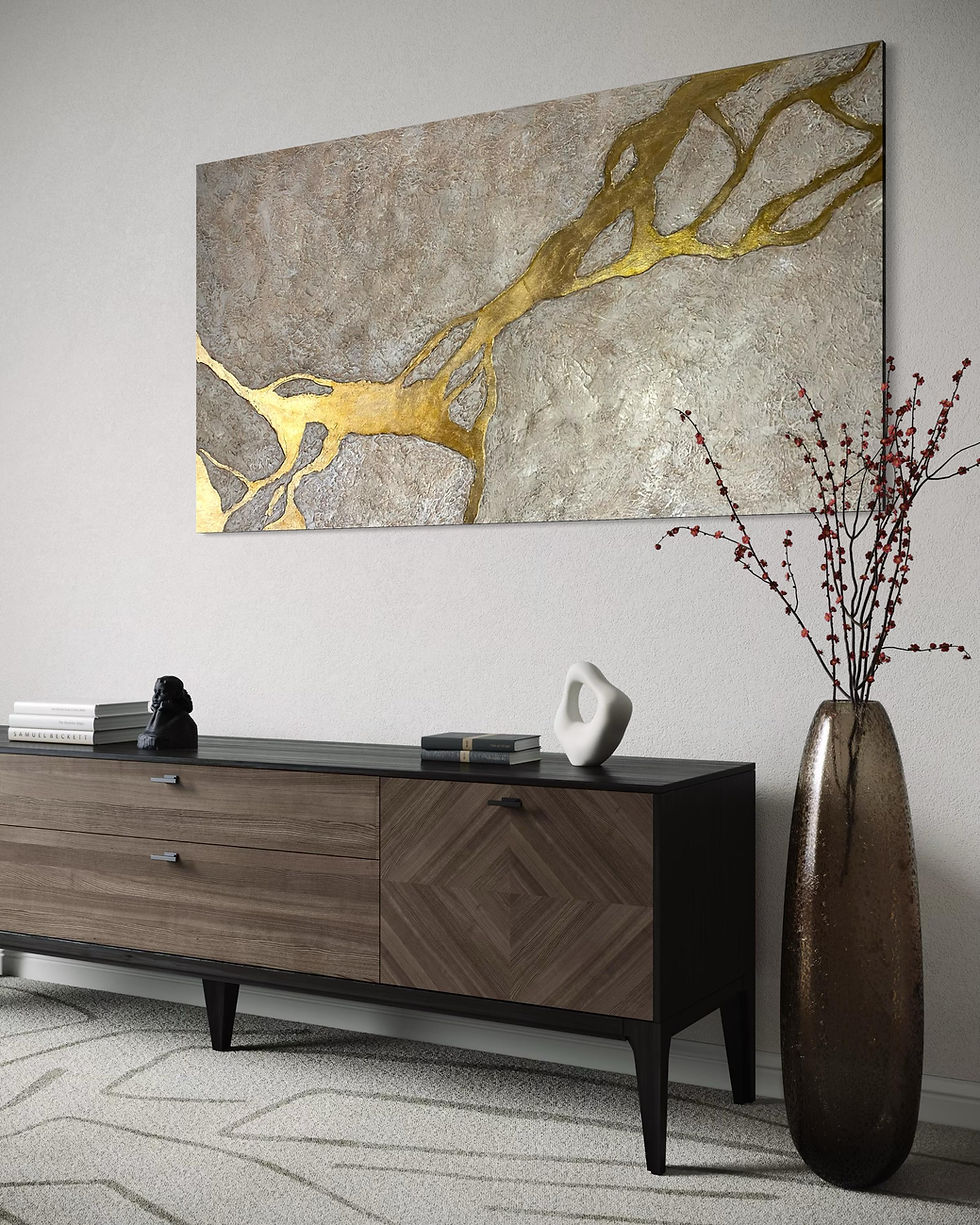 Миниатюра: Design painting "Still Movement" 150 x 80 cm for modern home by Jelena Kundcih