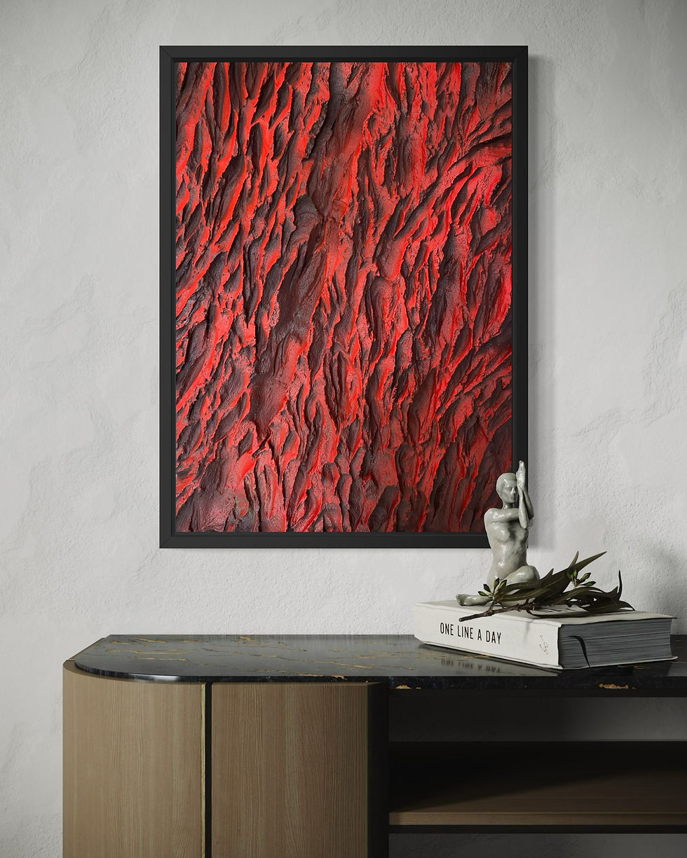 Thumbnail: 3D design painting "Passion" 50 x 80 cm for modern home by Jelena Kundich