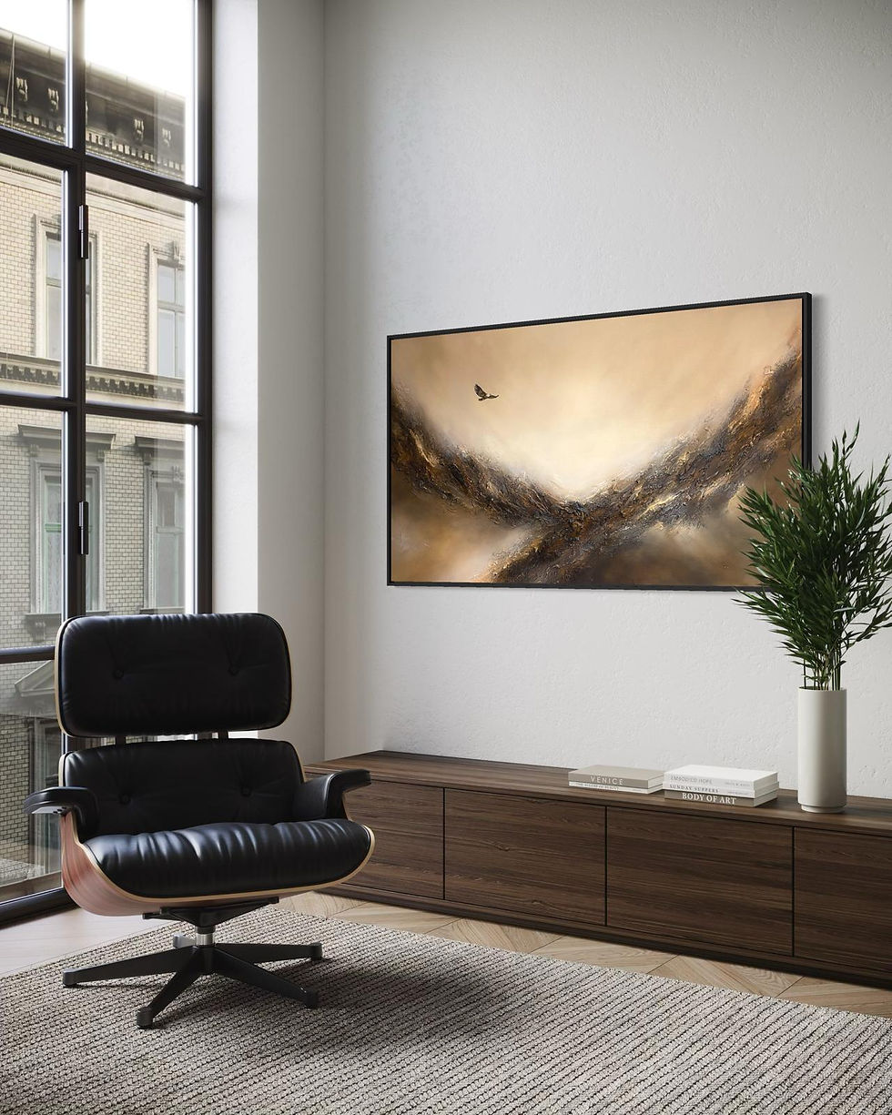 Design painting "Freedom's Song II" 140 x 80 cm for modern home by Jelena Kundich