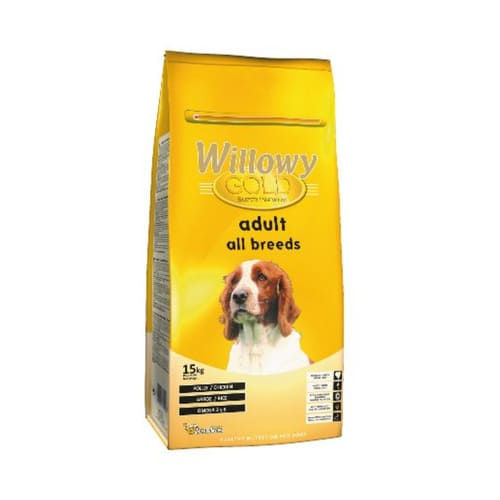 WILLOWY Gold All Breed Chicken 15 kg barība pieaugušiem suņiem ar vistu