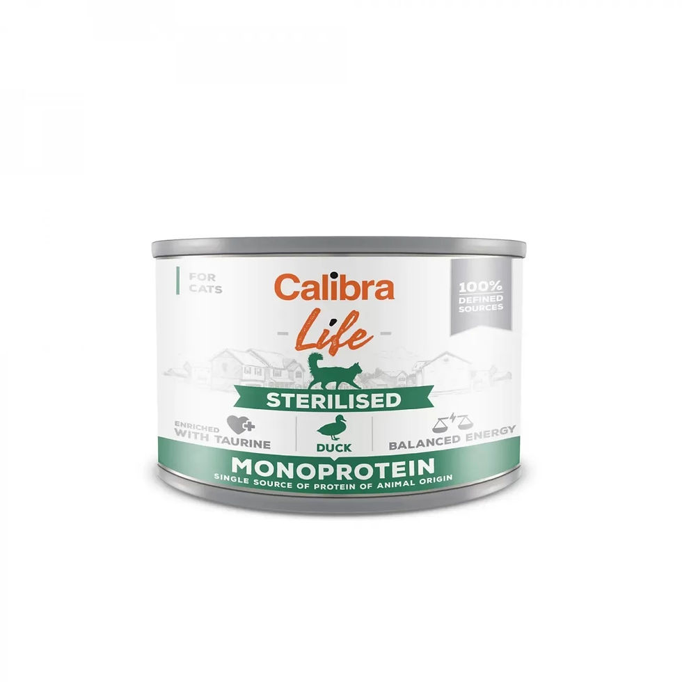 Calibra Life Sterilised Duck Monoprotein 200 gr x 6 gb konservi kaķiem