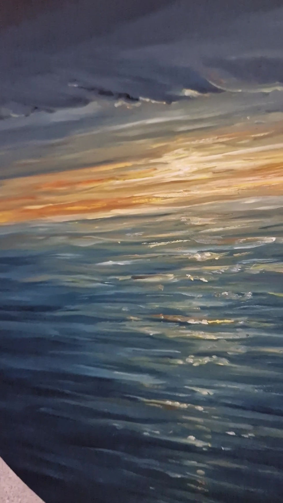 Thumbnail: Handmade Painting "Evening Chill" D50 cm