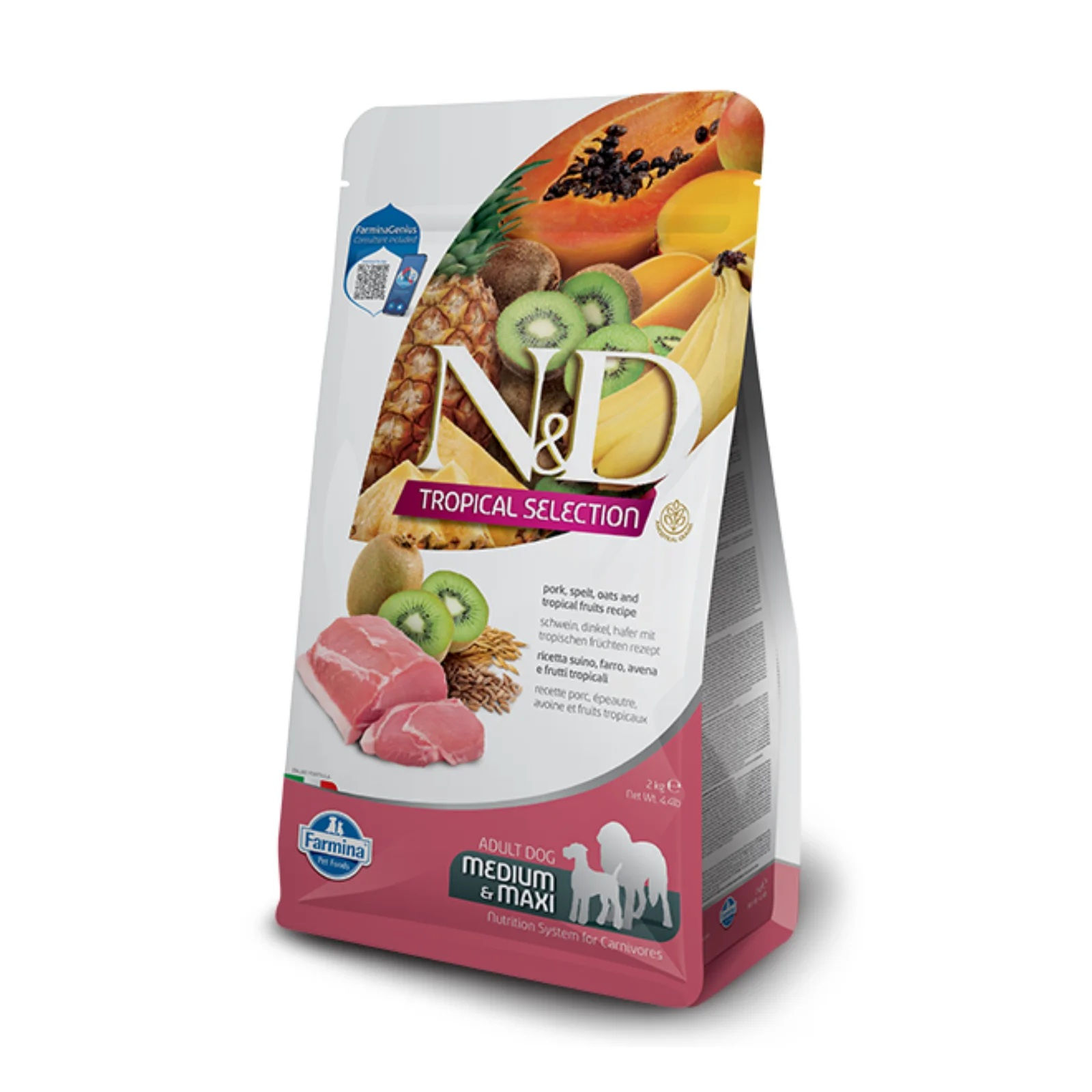 N&D TROPICAL SELECTION PORK ADULT MEDIUM MAXI 10 kg barība suņiem