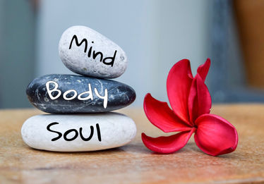Holistic health concept of zen stones wi