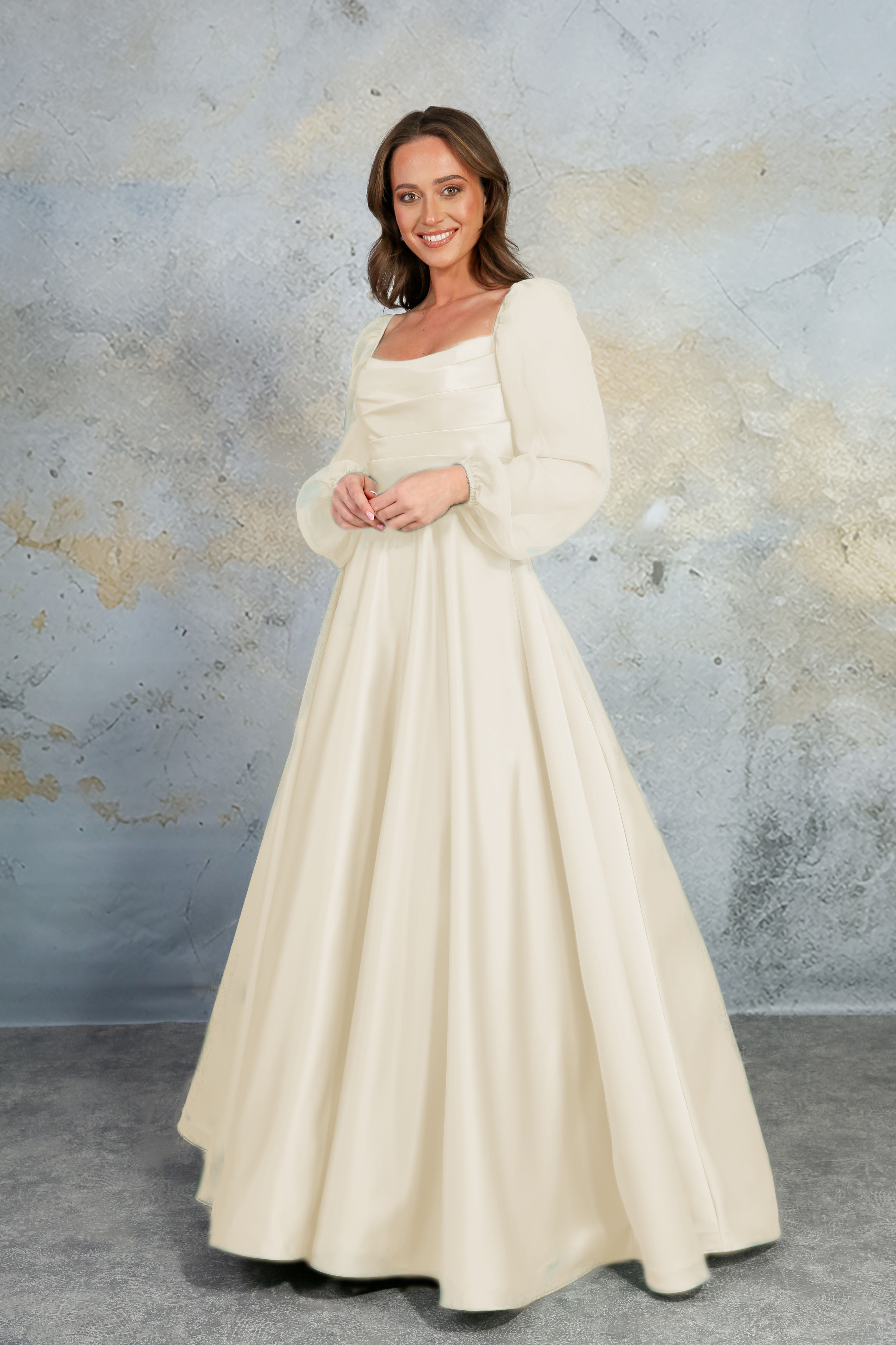 Richard Designs 1362 long sleeved satin dress size 18