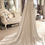 Thumbnail: Richard Designs 1322 off the shoulder silky satin bridal dress size 12